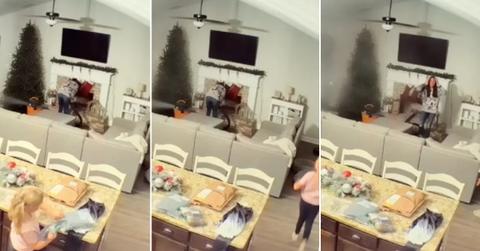 A mom shop vacs the chimney and starts to fill the living room with soot