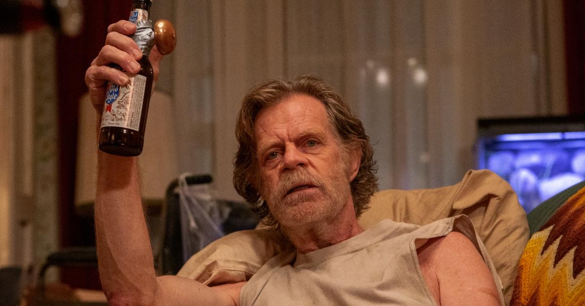 Frank Gallagher has a beer on 'Shameless'