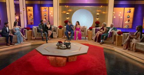 Season 5 'Love is Blind' cast rejoins for reunion.