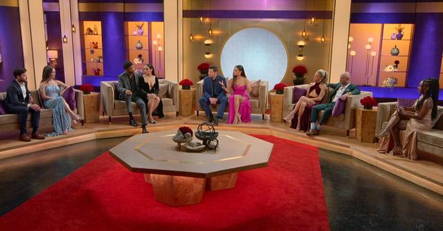 Season 5 'Love is Blind' cast rejoins for reunion.