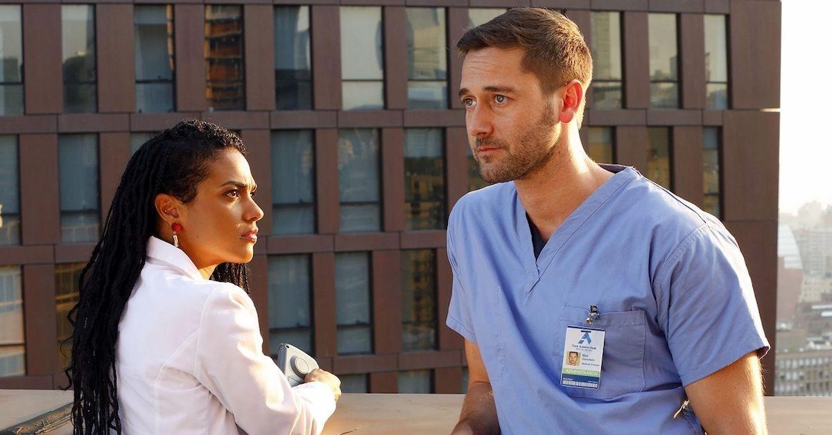 (L-R) Dr. Helen Sharpe (Freema Agyeman) and Dr. Max Goodwin (Ryan Eggold) 