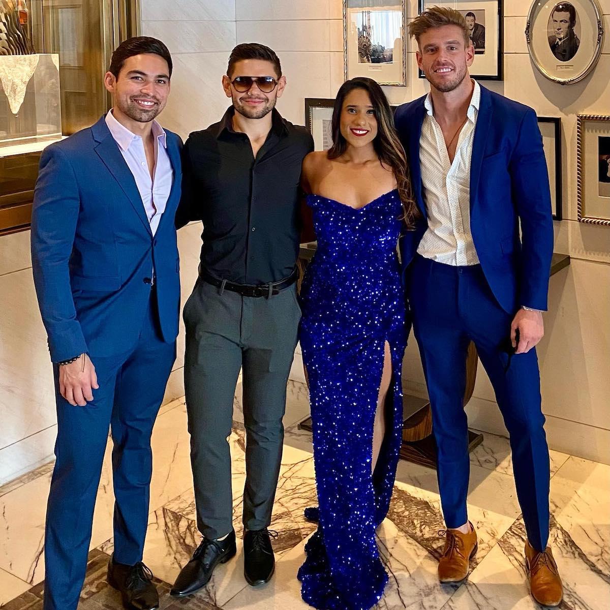 Salvador, Kyle, Deepti, and Shayne at the 'Love Is Blind' Season 2 reunion