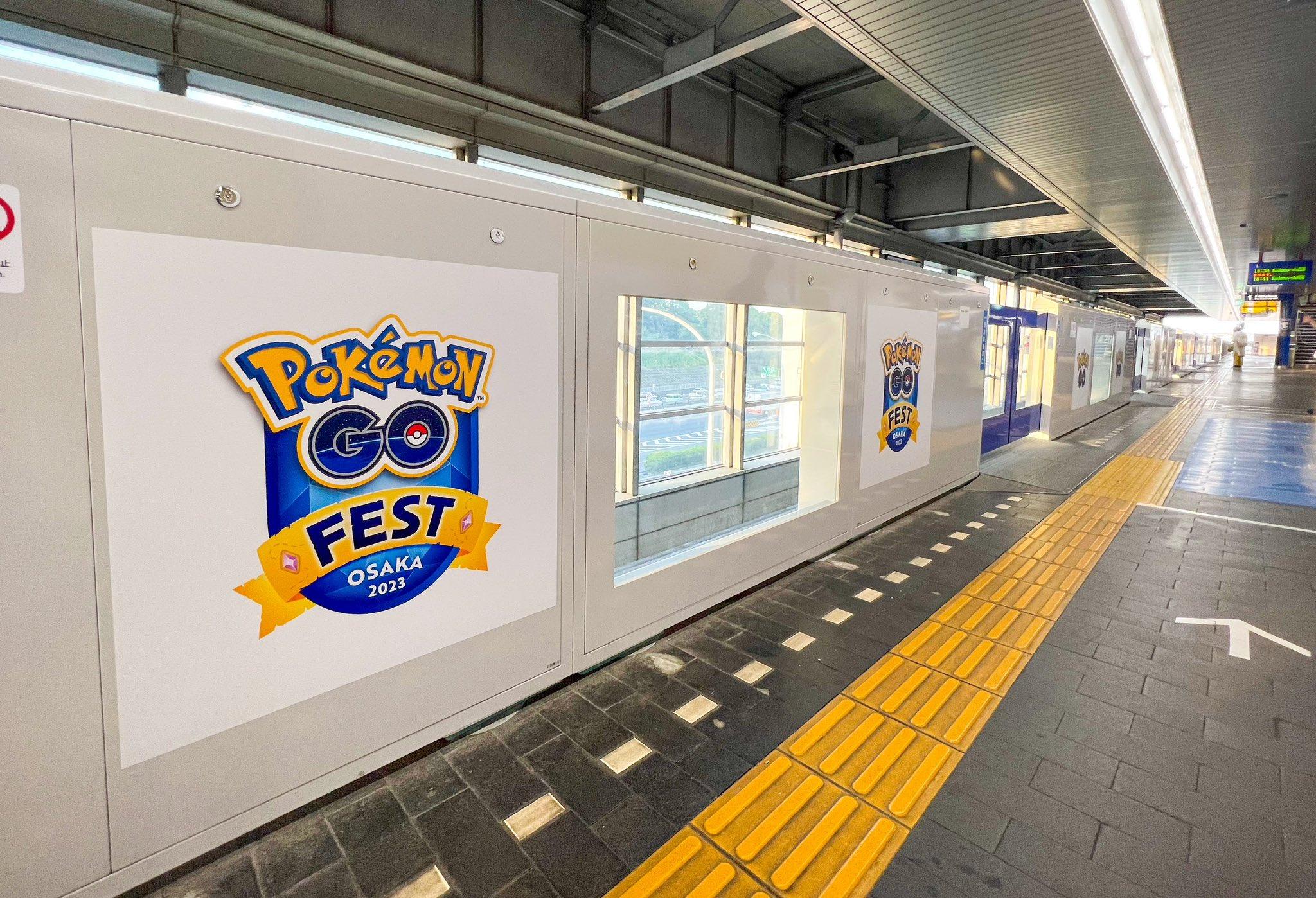 A sign for Pokémon GO Fest in Osaka, Japan