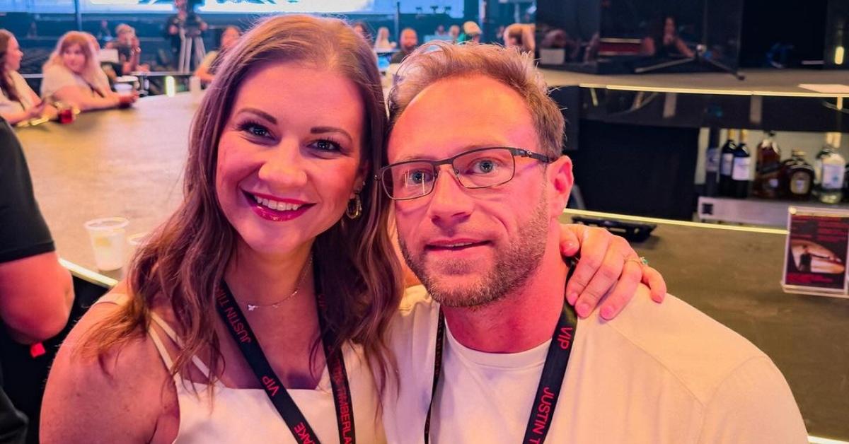 Danielle and Adam Busby at a Justin Timberlake concert