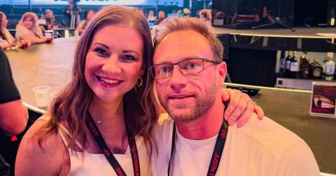 Danielle and Adam Busby at a Justin Timberlake concert