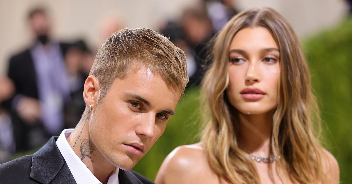 Justin and Hailey Bieber attend the 2021 Met Gala.