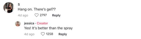 A commenter is surprised to learn that there is pepper spray gel