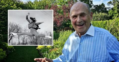 Dick Button in his later years and his ex-wife Slavka figureskating.