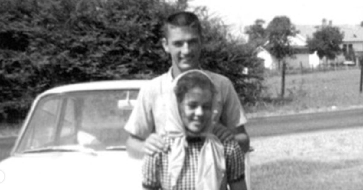 A young Phil Robertson and Miss Kay Robertson pose for a photograph. 