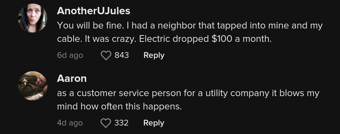 man pays neighbors electricity for years