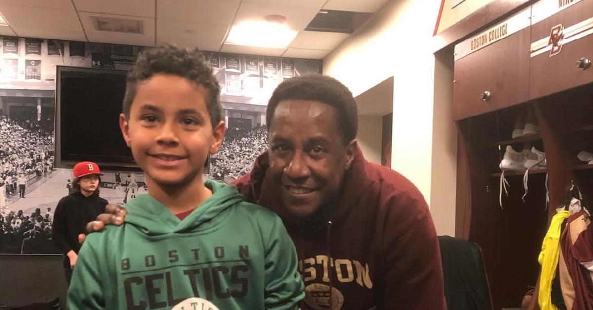 (l-r): Setti Warren's son and Setti Warren