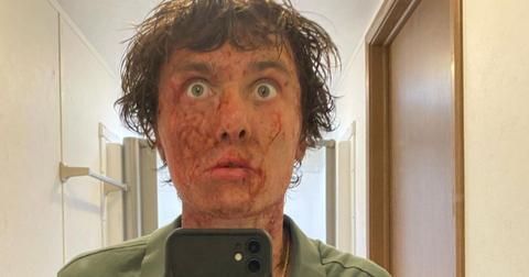 Kieran Burton takes a mirror selfie as Davos Blackwood