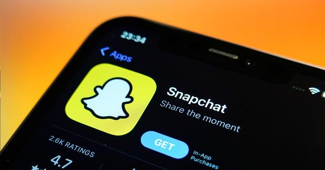 The Snapchat app on a smartphone