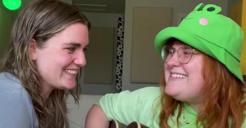 Olivia Barton and Corook singing "If I Were a Fish" for a TikTok video