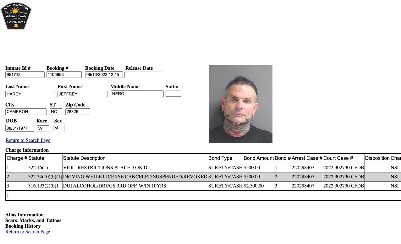 Jeff Hardy DUI