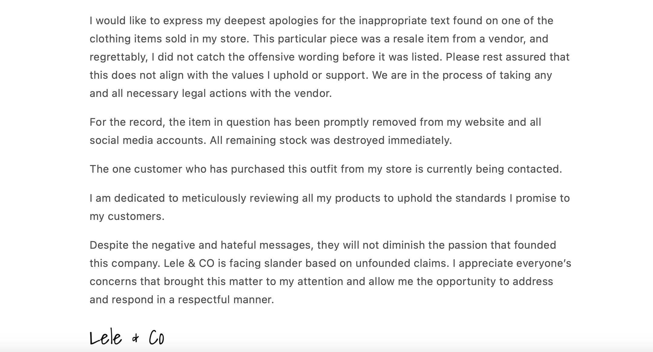 The store owner behind the viral creepy kids’ Easter dress responds to the controversy.