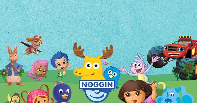 The Noggin logo and some characters