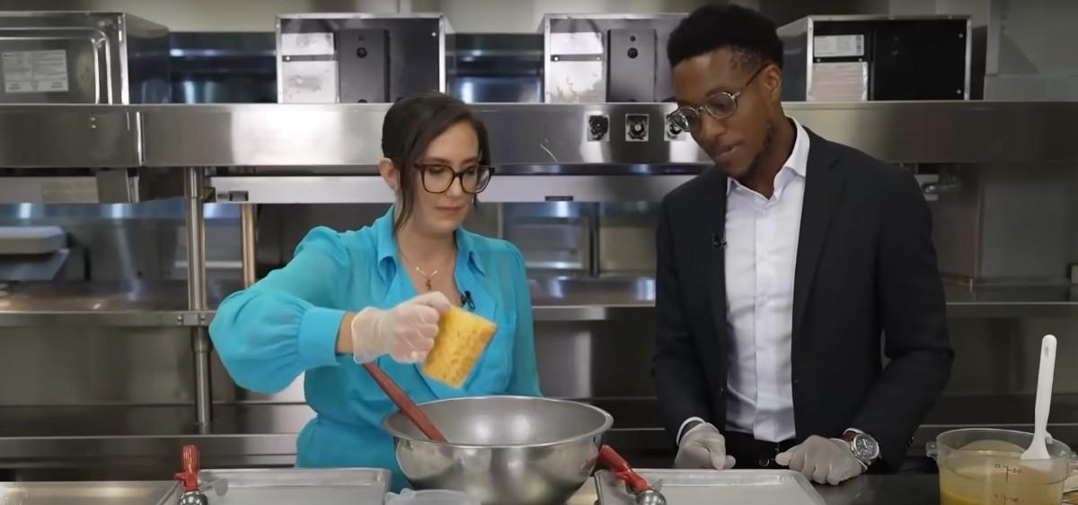 Red Lobster CEO cooking in a kitchen