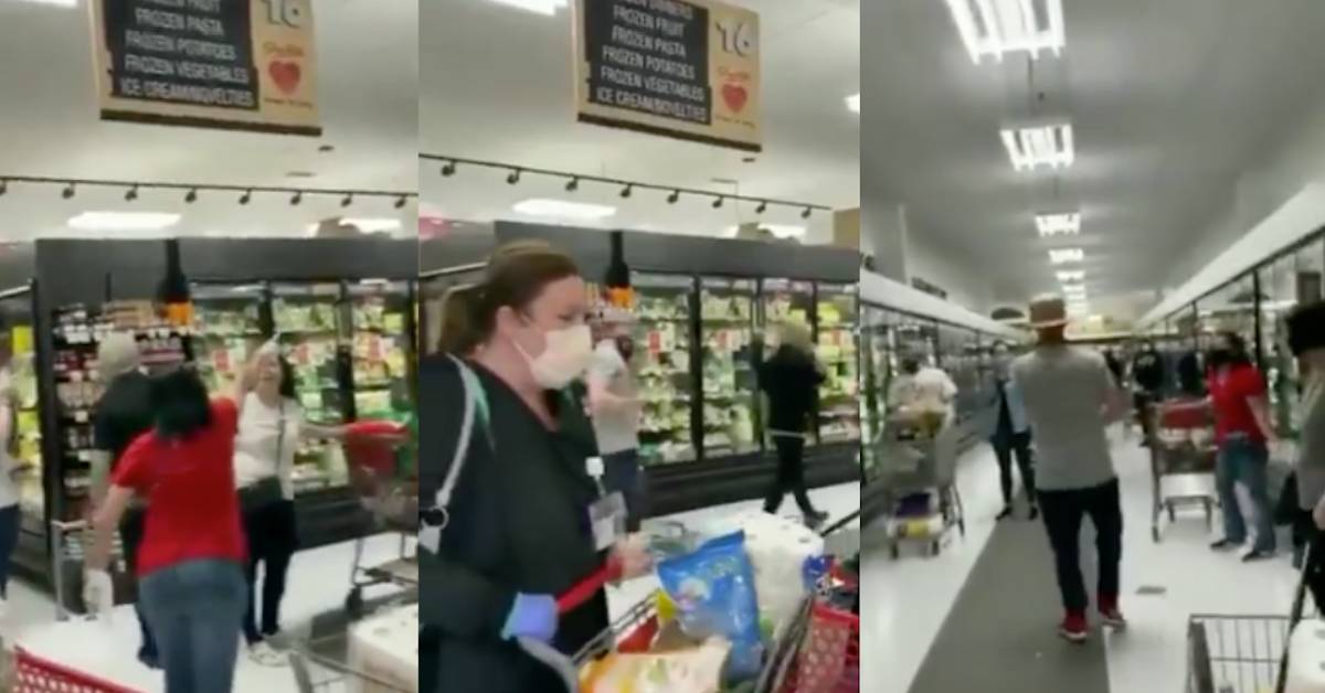 Viral Video Shows Masked Shoppers Driving out Unmasked Customers in
