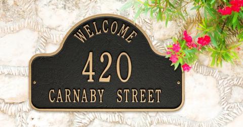 3 Line Wall Address Plaque