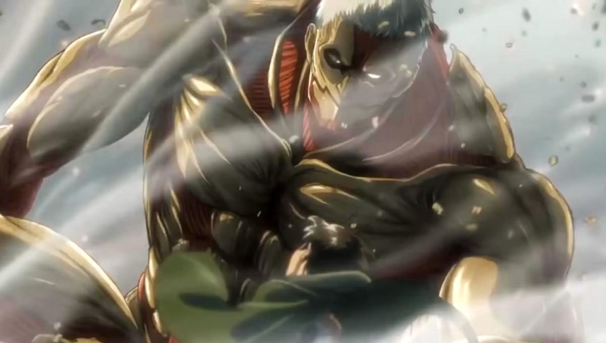 Eren faces off against the Armored Titan 