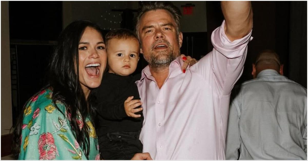 Josh Duhamel with his wife and his youngest son