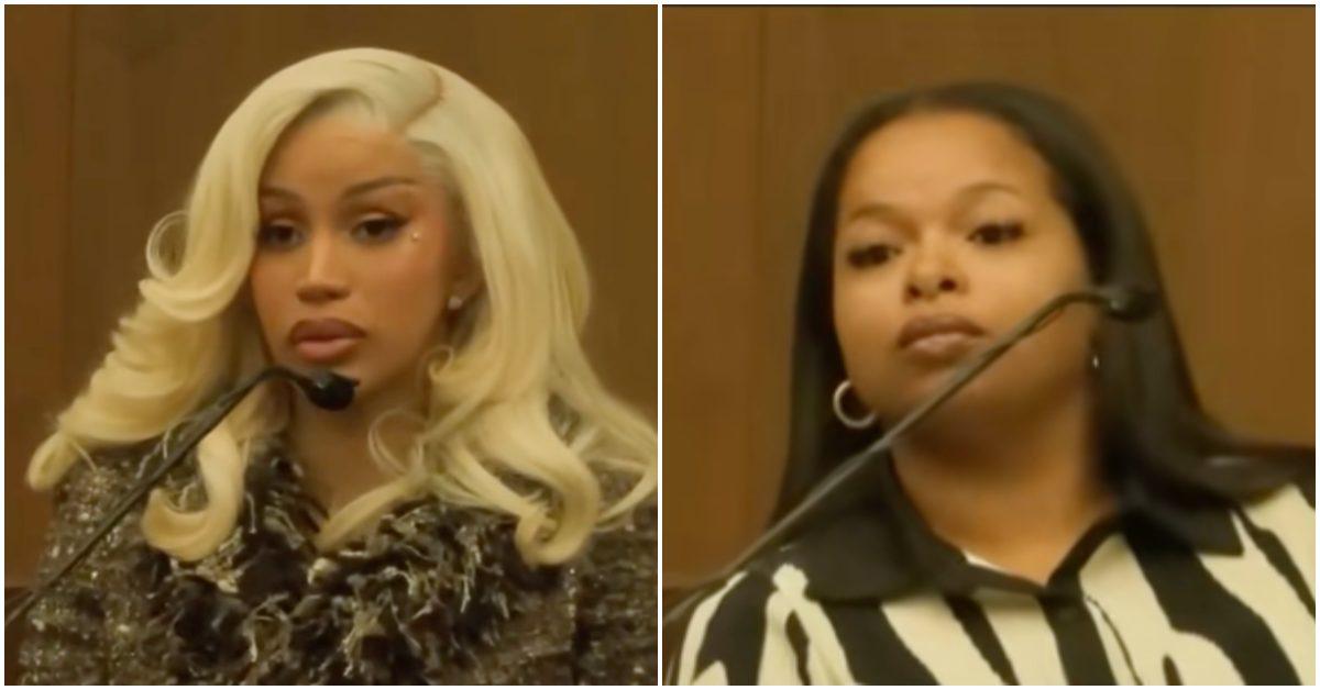 Cardi B and Emani Ellis testify in court in August 2025.