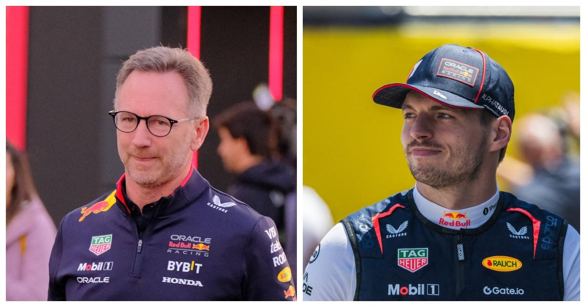 Christian Horner and Max Verstappen