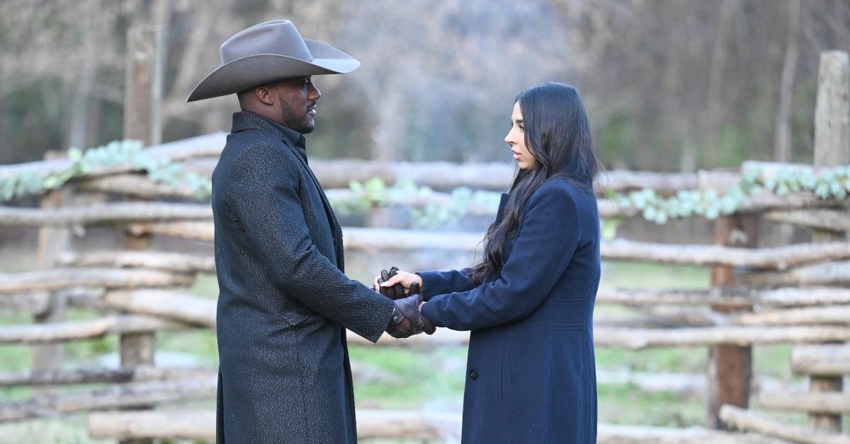 Ryan and Haley holding hands and talking on 'Farmer Wants a Wife'