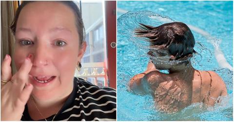 Woman Cries After Hotel Pool Gets Overrun With Kids