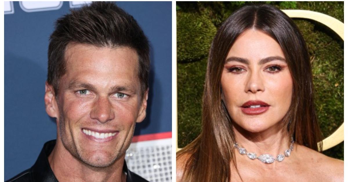 (L-R): Tom Brady; Sofia Vergara