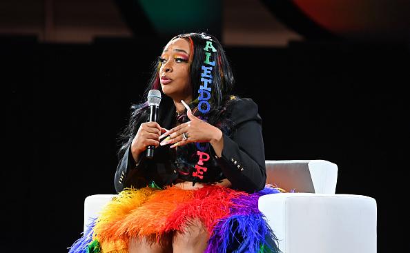 Jesseca Harris-Dupart speaks onstage during the 2022 Essence Festival of Culture 