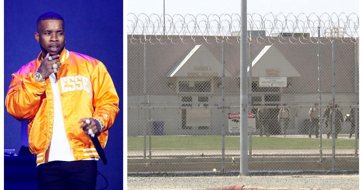 (L-R): Tory Lanez; Prison where Tory Lanez is incarcerated