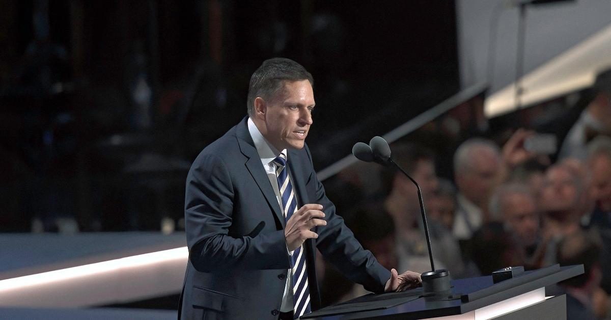 Peter Thiel talks at the RNC