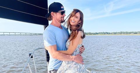 Gray and Mike Benko on a boat