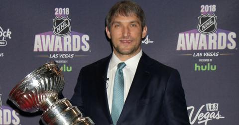 Alex Ovechkin holding the Stanley Cup