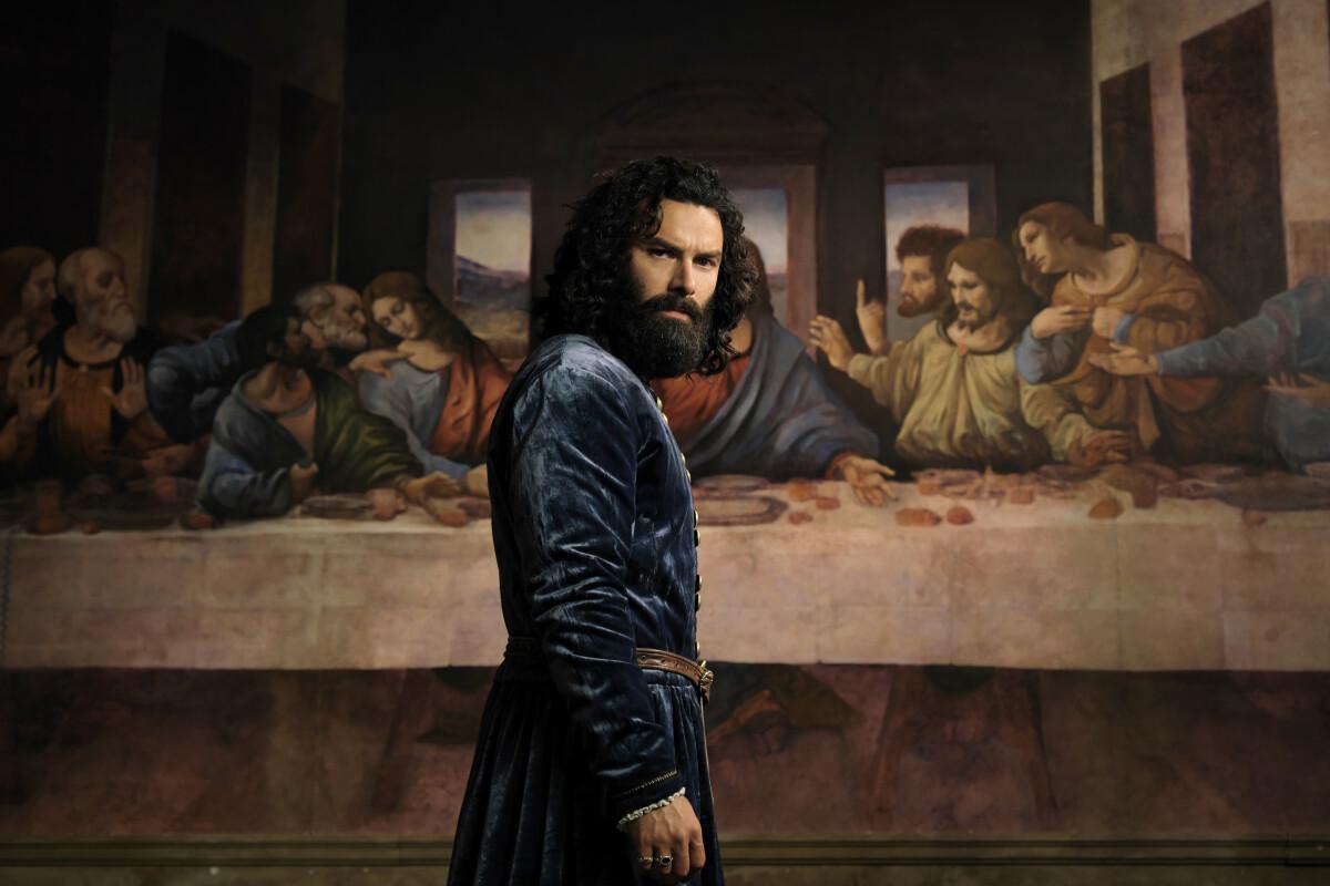 Aidan Turner as Leonardo Da Vinci in 'Leonardo.'