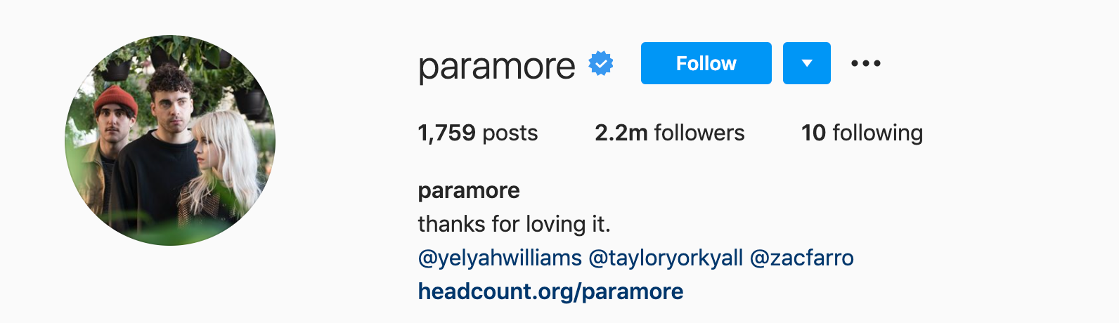 paramore currently band members