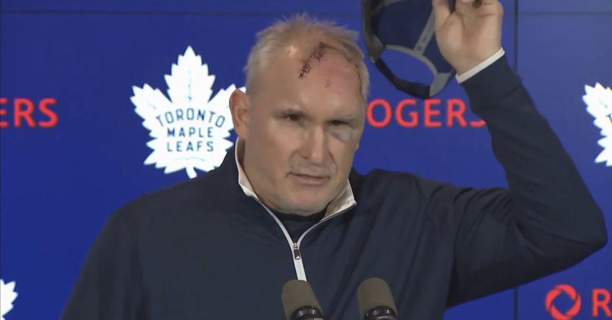 Toronto Maple Leaf Coach Craig Berube Injured