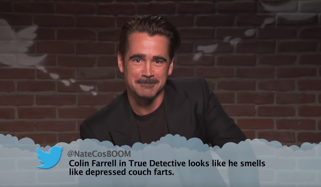 colin farrell depressed couch farts