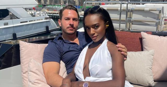 (l-r): Simon Marco and Bria Fleming from 'Summer House: Martha's Vineyard' embracing