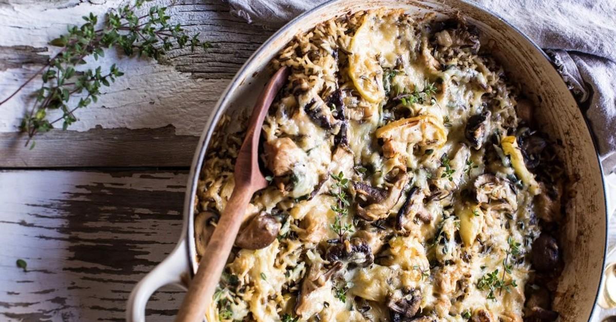 One Pan Autumn Chicken and Wild Rice Casserole