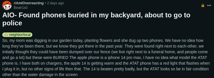 buried phone