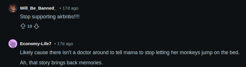 airbnb sleeping only