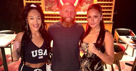 UFC fighter Josh Emmett and Power Slap girls Destiny McCubbin and Mikael-Michelle Brown