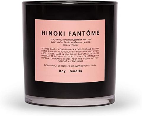 boy smells candle