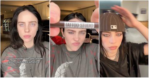 Every product Billie Eilish used in her makeup tutorial.