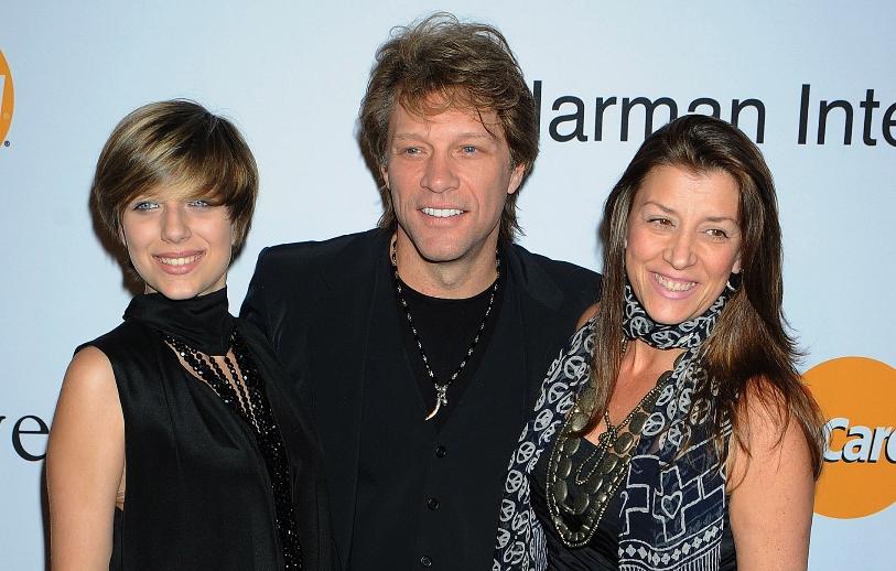 Jon Bon Jovi, Stephanie Rose Bon Jovi and Dorothea Bon Jovi.