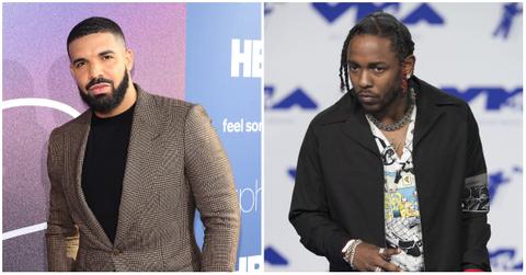 (l-r): Drake and Kendrick Lamar