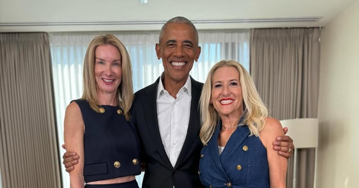 (l-r): Jennifer Welch, Barack Obama, and Angie "Pumps" Sullivan during an interview of 'I've Had It.'